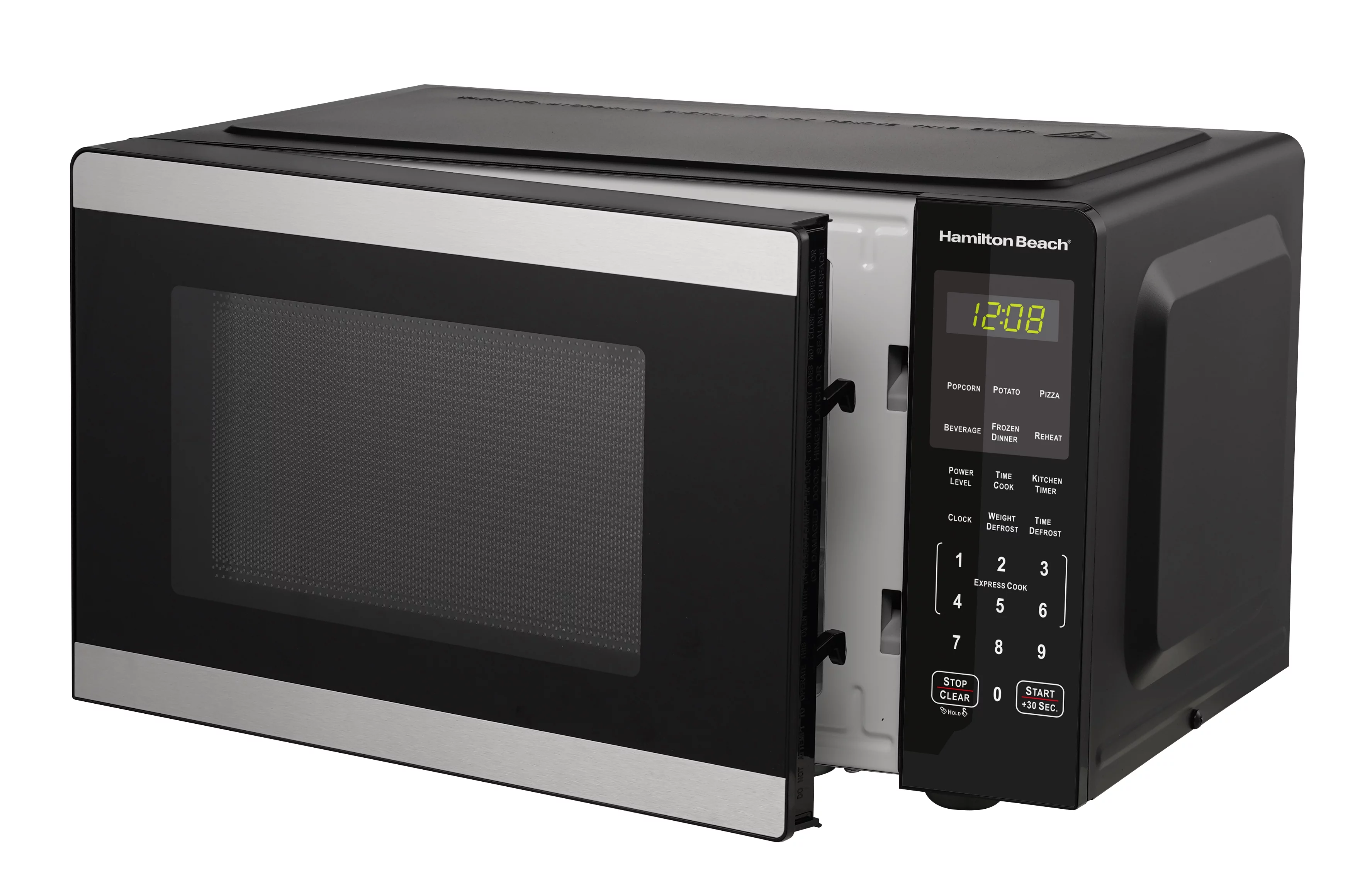 Hamilton Beach 0.9 Cu ft Countertop Microwave Oven, Stainless Steel, New