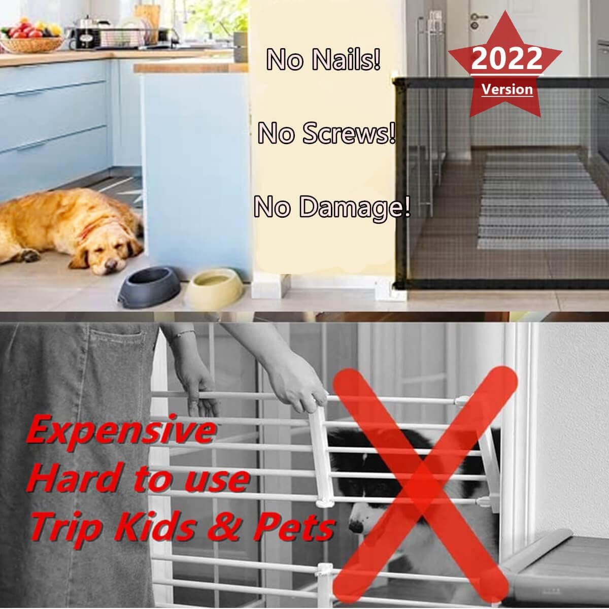 Pet Gate Dog Gate for The House, 43.3