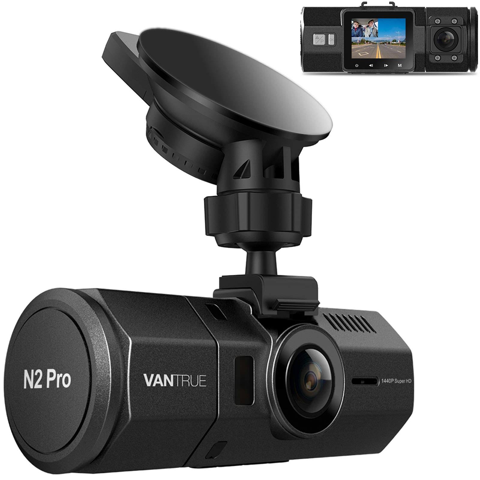 Vantrue N2 Pro Uber Dual 1080p Dash Cam , 2.5K 1440p Dash Cam , Front and Inside Accident Car Dash Camera with Infrared Night Vision