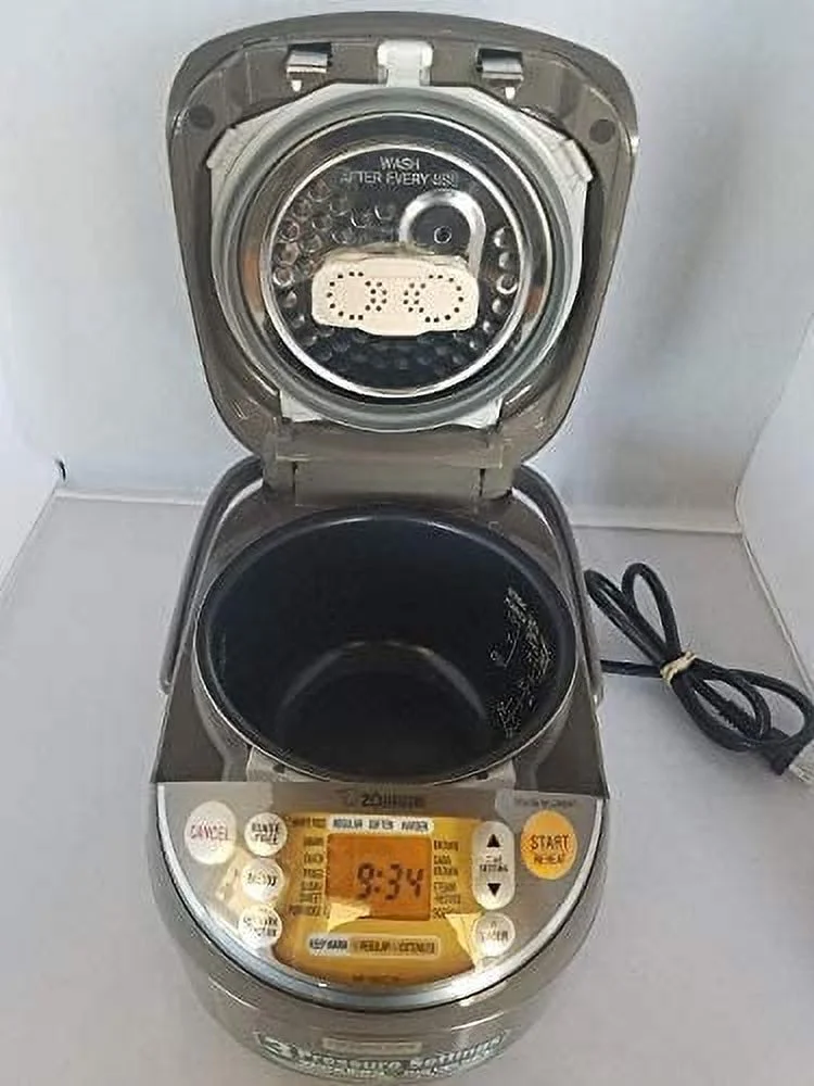Zojirushi NP-NWC10XB Pressure Induction Heating Rice Cooker & Warmer  5.5 Cup  Stainless Black  Made in Japan