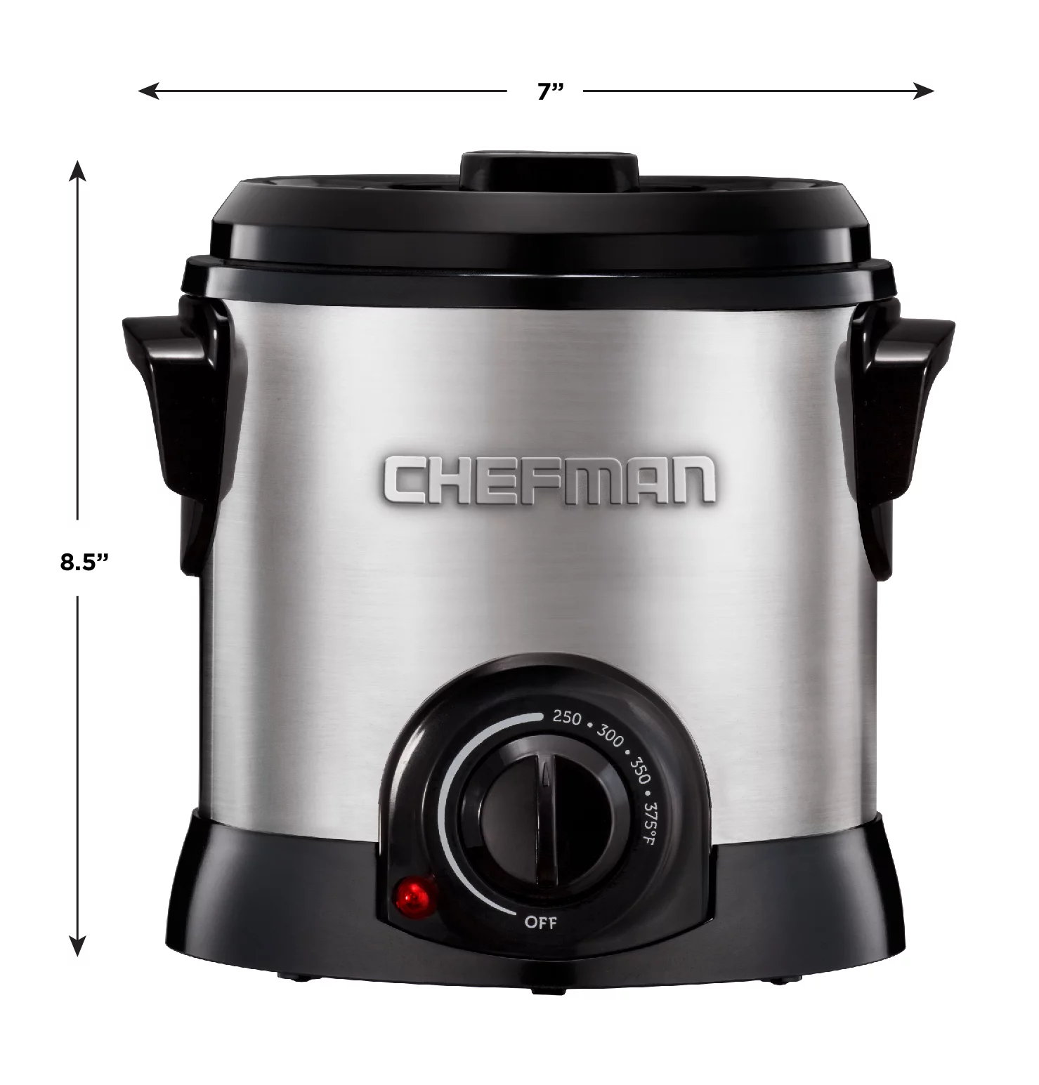 Chefman Fry Guy 1 Liter Deep Fryer w/ Adjustable Temperature Control - Stainless Steel, New