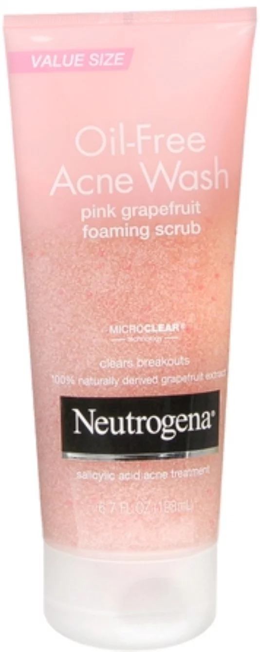 Neutrogena Oil-Free Acne Wash Pink Grapefruit Foaming Scrub 6.70 oz (Pack of 6)