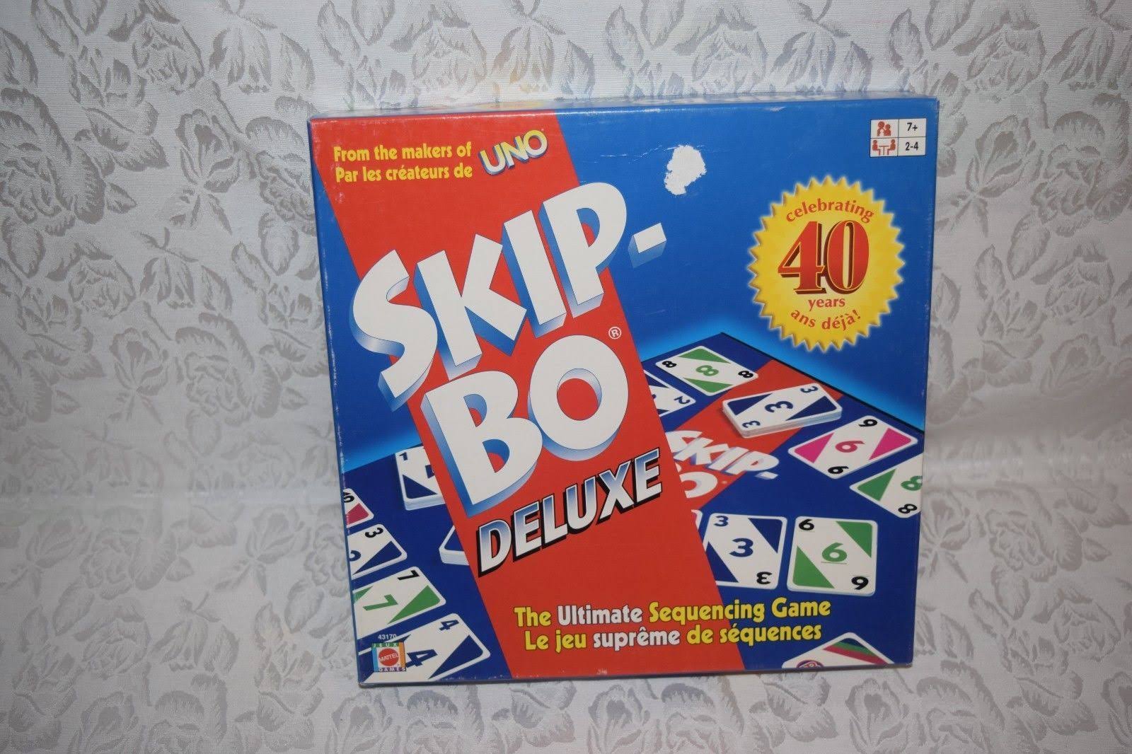 Skip Bo Deluxe Card Game Sequencing 2001 Complete - Silver
