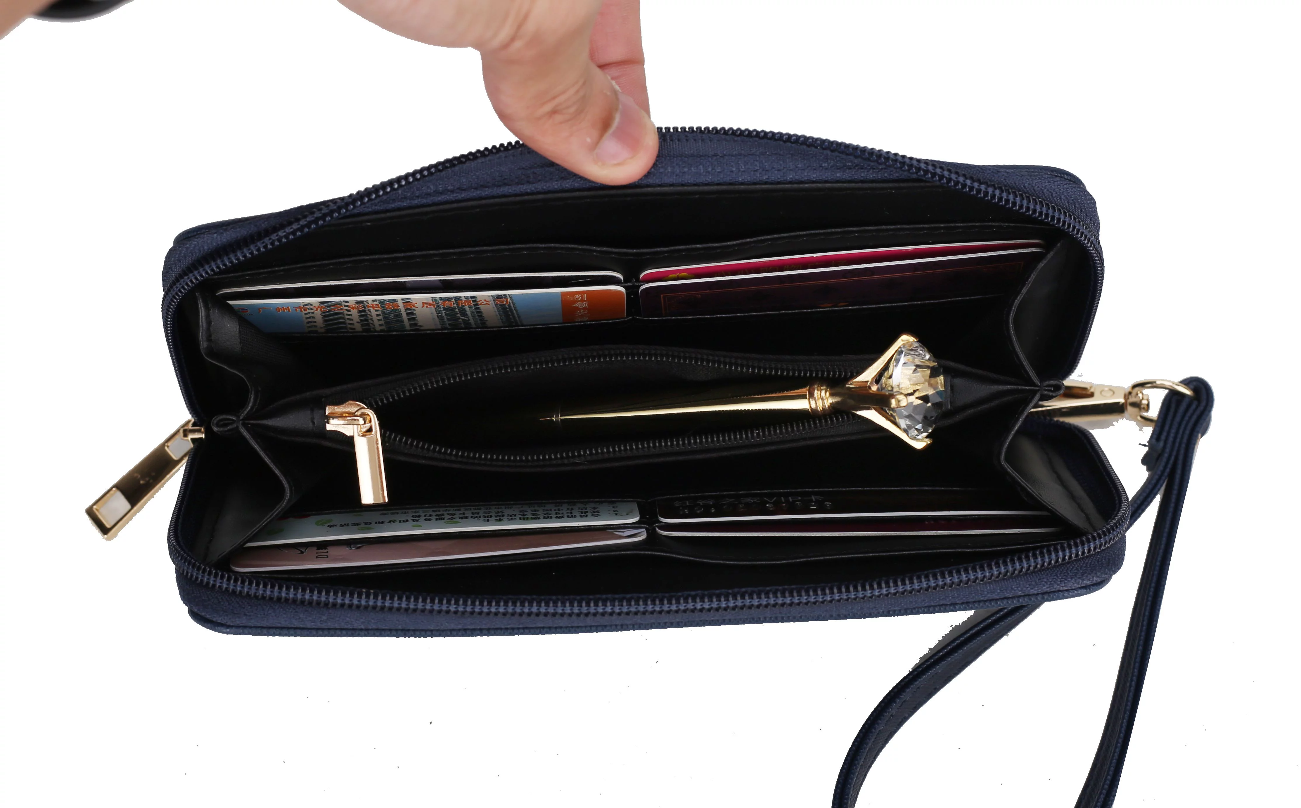 MKF Collection Eliana Women's Vegan Leather Tote Bag & Wallet 2-Piece Set by Mia K. - Navy