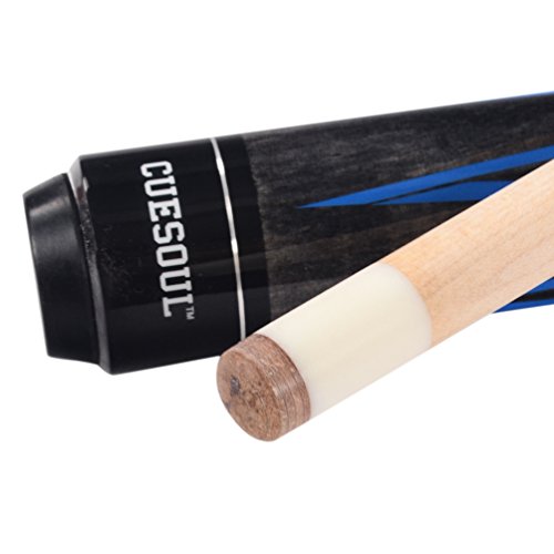 CUESOUL House Bar Pool Cue Sticks,Two Cue Sticks + 2x2 Pool Cue Case Hard
