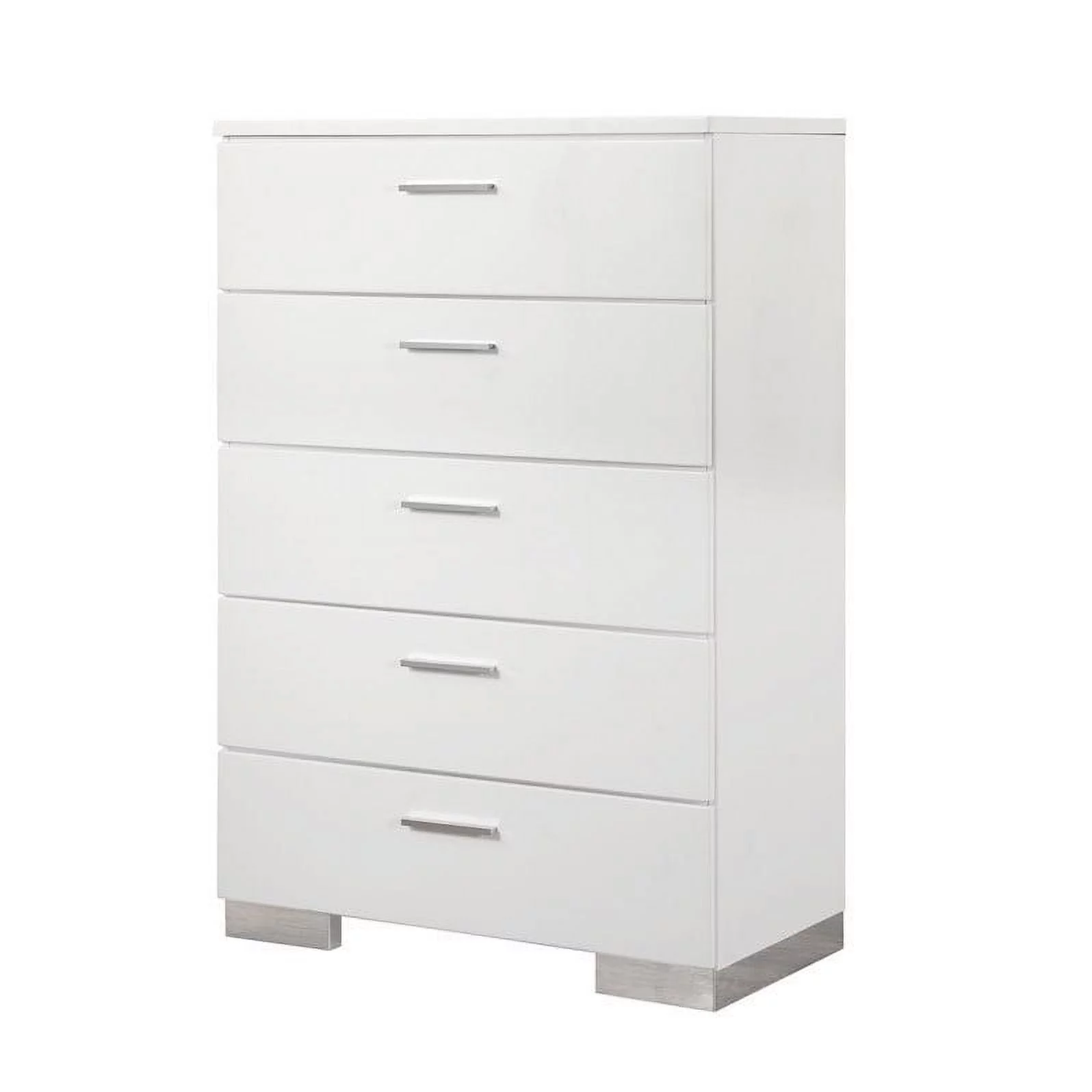 Coaster Felicity 2PC Simple Chest and 2 Drawer Nightstand in White