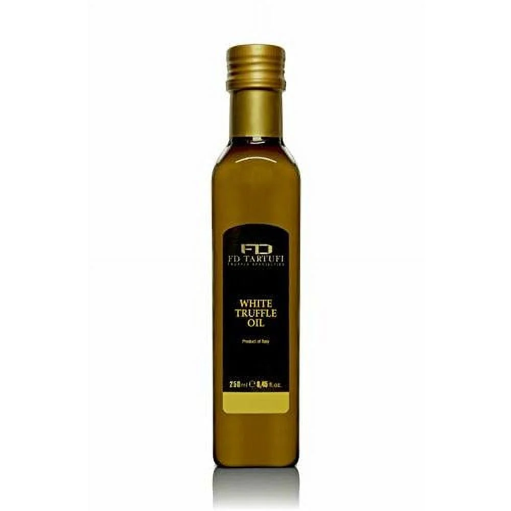 White  Oil 250 Ml (8.45Fl Oz) Gourmet Food Seasoning | Dressing - Made In Italy | Extra Olive Oil | Kosher | Vegetarian - Non Gmo