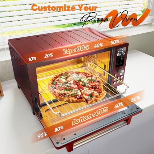 Nuwave Bravo Pro Smart 21QT Toaster Oven Air Fryer Combo, Convection Oven Countertop, 10 functions all in 1, with even & quick crisp technology, 50-450°F, 1800W, Mint Green