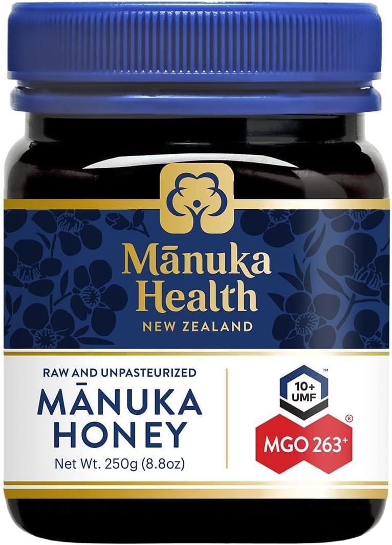 Manuka Health UMF 10+/MGO 263+ Manuka Honey (250g/8.8oz), Superfood, Authentic Raw Honey from New Zealand