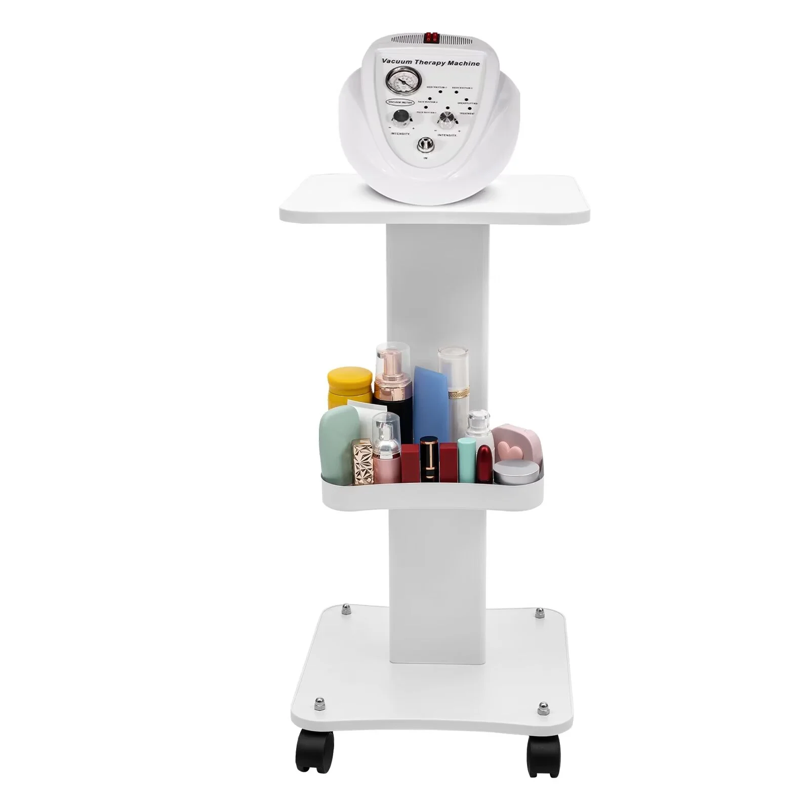 OUKANING Beauty Salon Trolley Pedestal Rolling 4 Wheels Cart Stand for Home & Salon & SPA