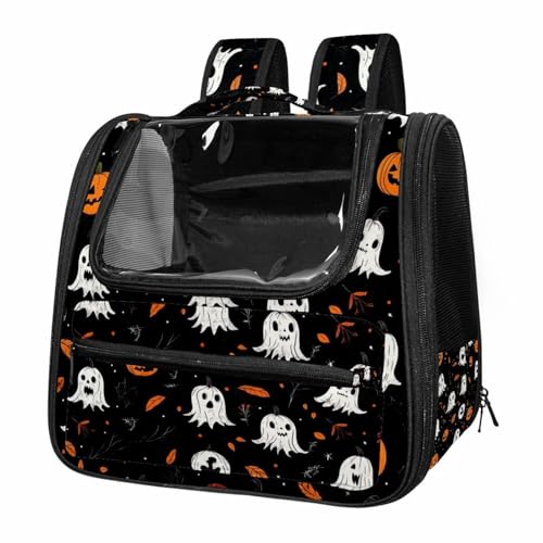 Halloween Pumpkin Pet Travel Carrier | Ventilated Comfortable Design with Safety Features | Ideal for Small to Medium Sized Pets Cats, Dogs etc
