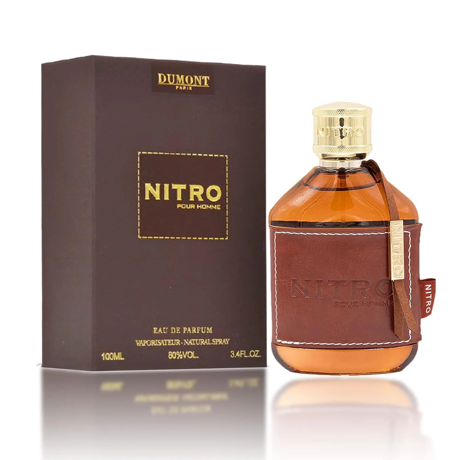 Dumont NITRO POUR HOMME - 3.4 Eau De Parfum - Men’s Perfume with Fruity, Floral, Woody & Masculine Fragrance - Long Lasting Cologne Mist & Body Spray - for Him