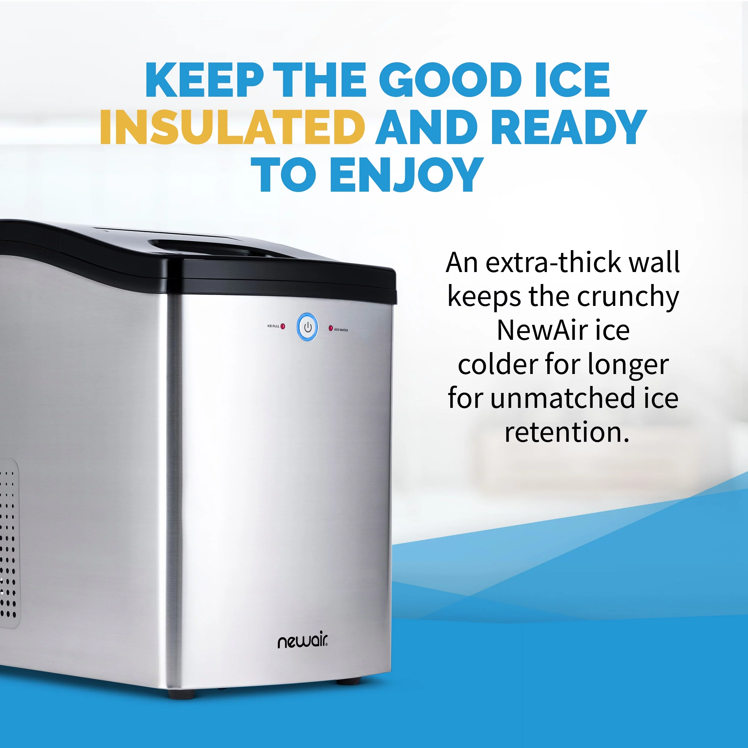 Newair 40 lb. Countertop Nugget Ice Maker in Stainless Steel - NIM040SS00