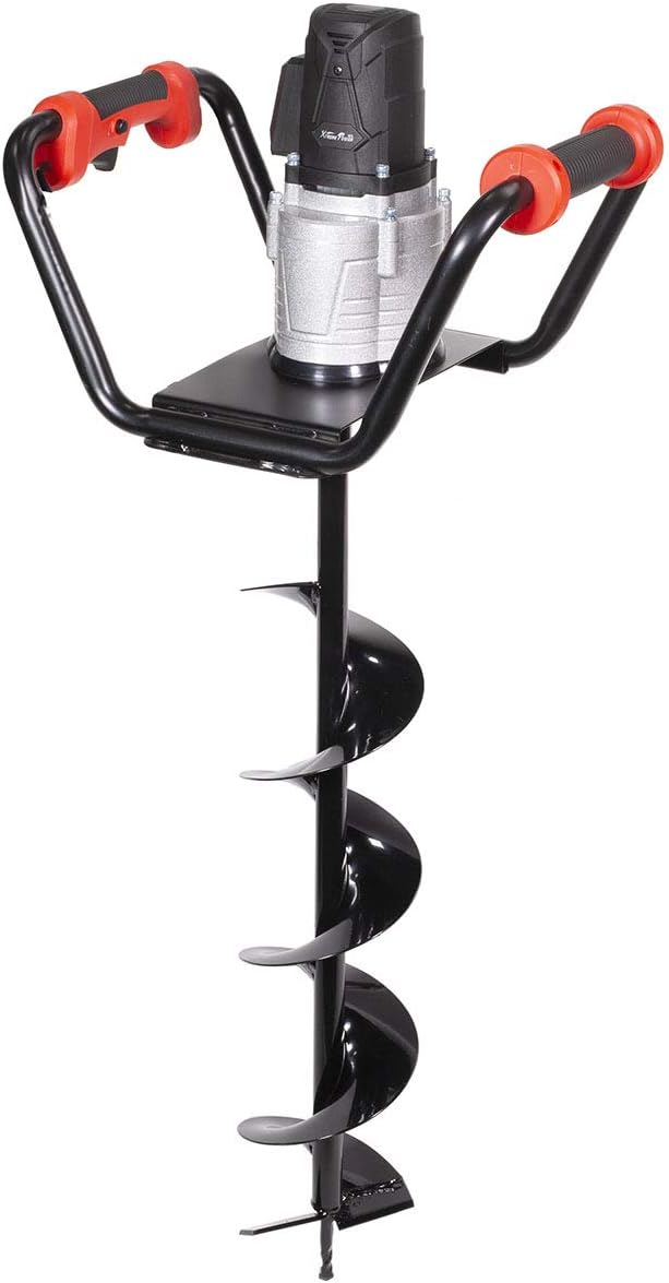 XtremepowerUS 1500W Post Hole Digger Earth Auger Hole Digger Electric Auger Digging Tools Auger with 6