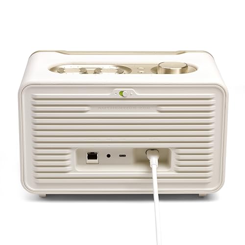 JBL Authentics 200 - Retro Style Smart Home Speaker with Built in Wi-Fi, Bluetooth and Voice Assistants, Alexa and Google Assistant, Multi-Room Playback, Automatic self tuning (Black/Gold)