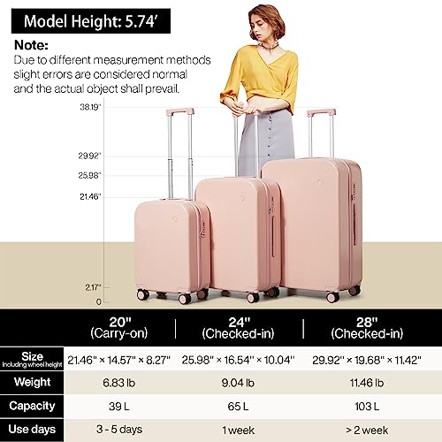 mixi Upgrade Carry on Luggage 14 Inch Underseat Personal Item Suitcases with Spinner Wheels, Hardside Rolling Suitcase PC with TSA Lock Lightweight Travel Case, Fine Grid Black