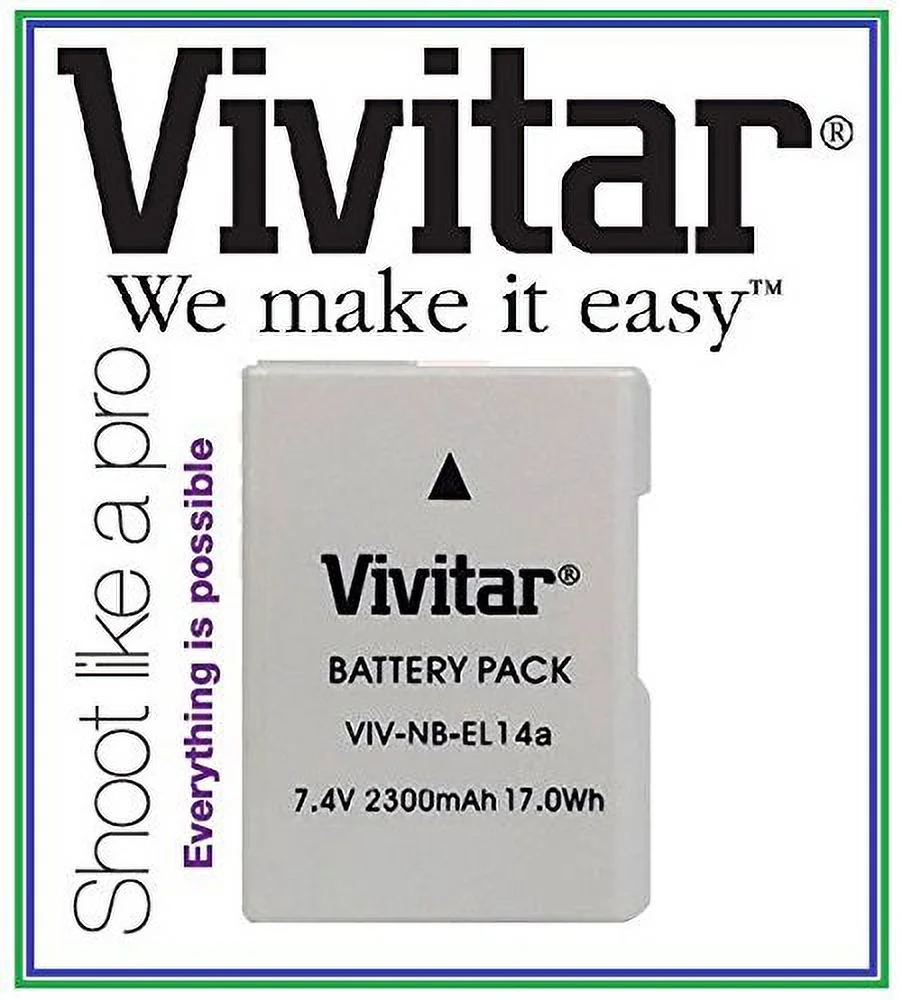 2-Pcs Super Duty 2300mAh EN-EL14a Li-Ion Battery for Nikon D5500