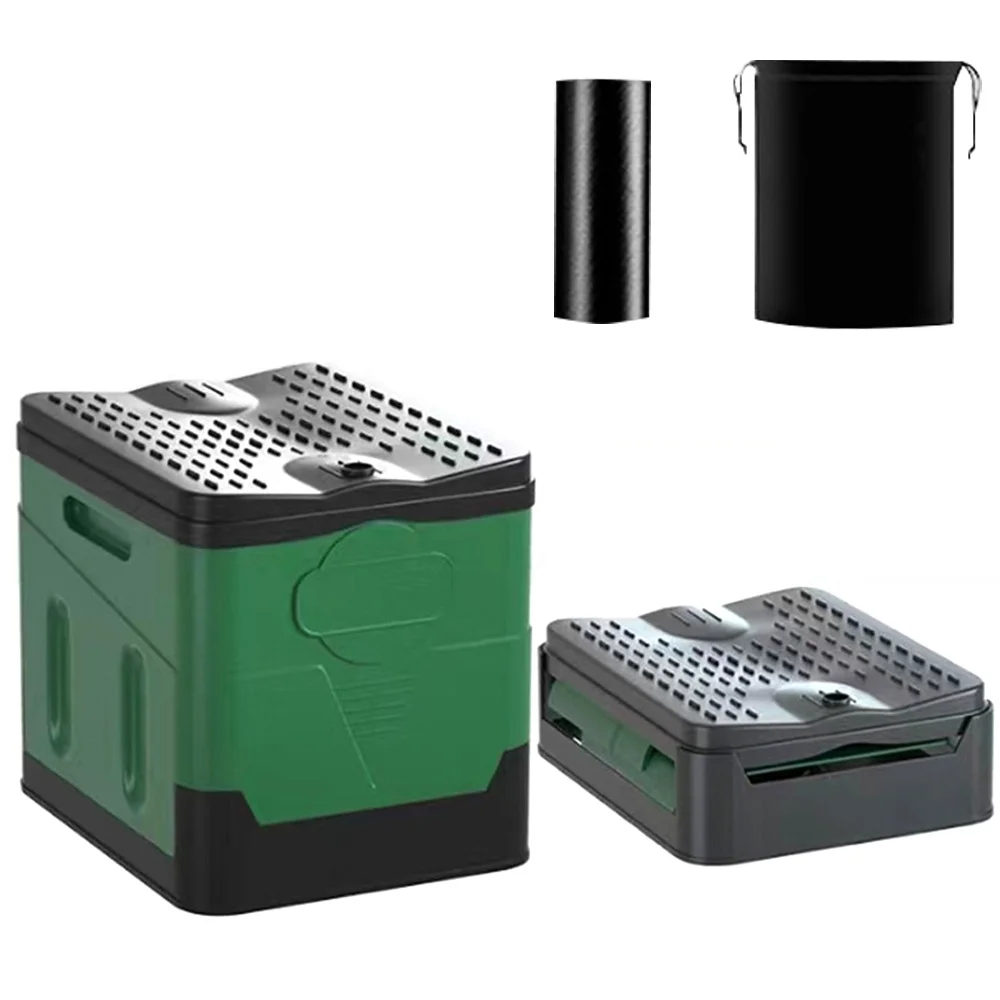 Dazzduo Folding Potty, Potty With Potty With Lid ToiletPotty Portable Toilet