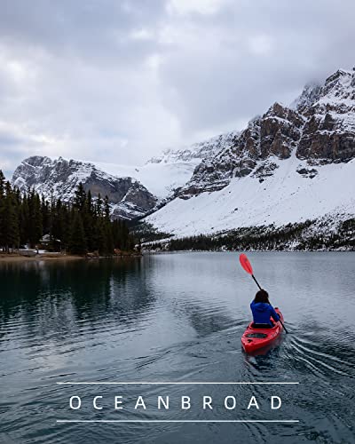 OCEANBROAD Kayak Paddle 86in/218cm, 90.5in/230cm, 95in/241cm Alloy Shaft Kayaking Boating Canoeing Oar with Paddle Leash