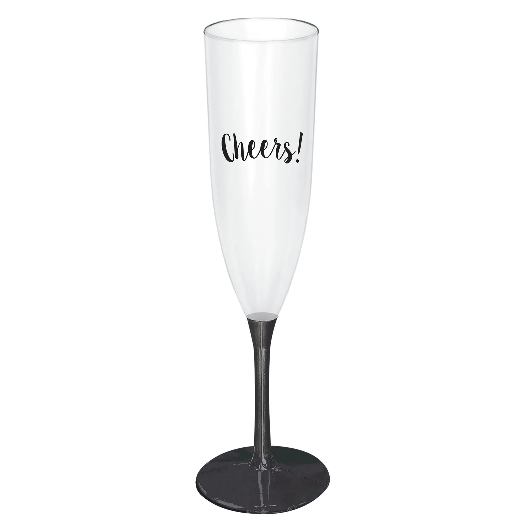 Black Champagne Glasses - Cheers