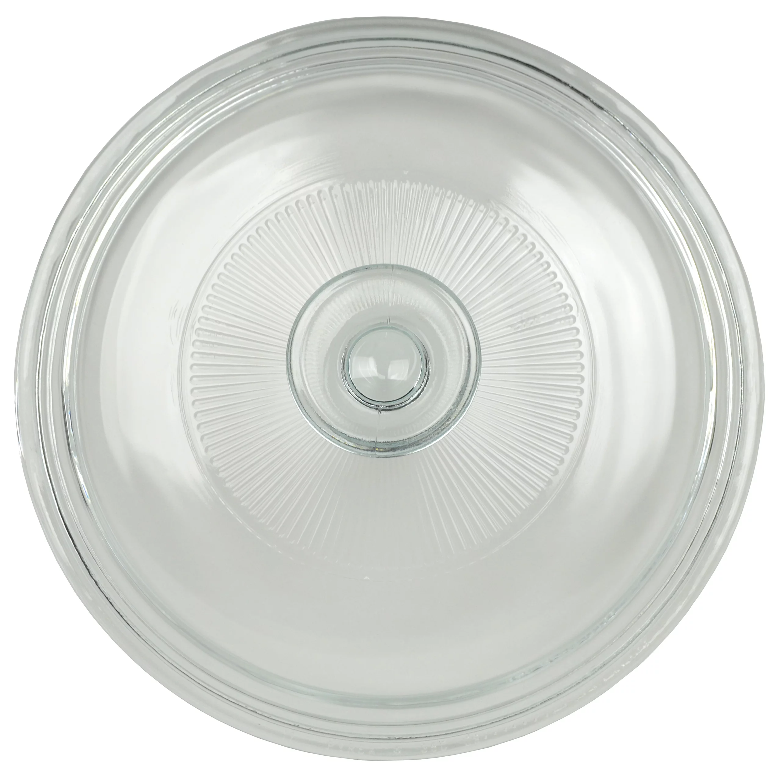 Corningware G-5C 1.5 qt - 2.5 qt Fluted Round Clear Glass Lid Cover (4-Pack)