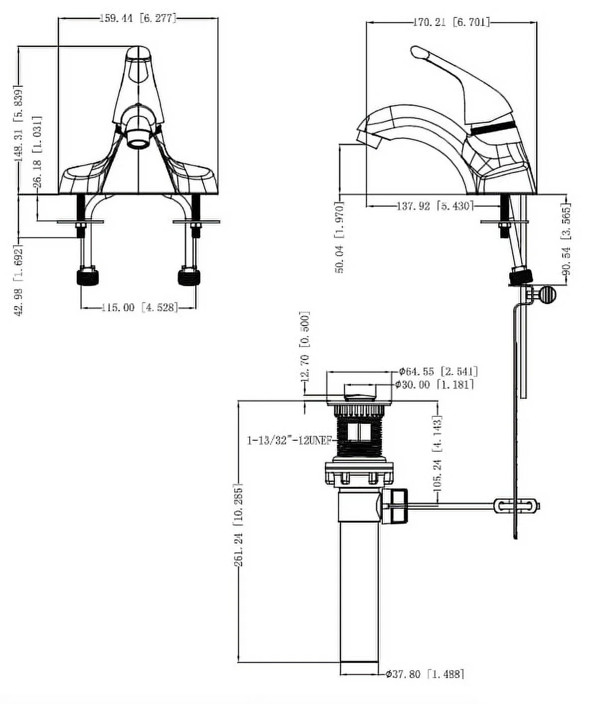 Designers Impressions 654685 Oil Rubbed Bronze Single Handle Lavatory Vanity Faucet