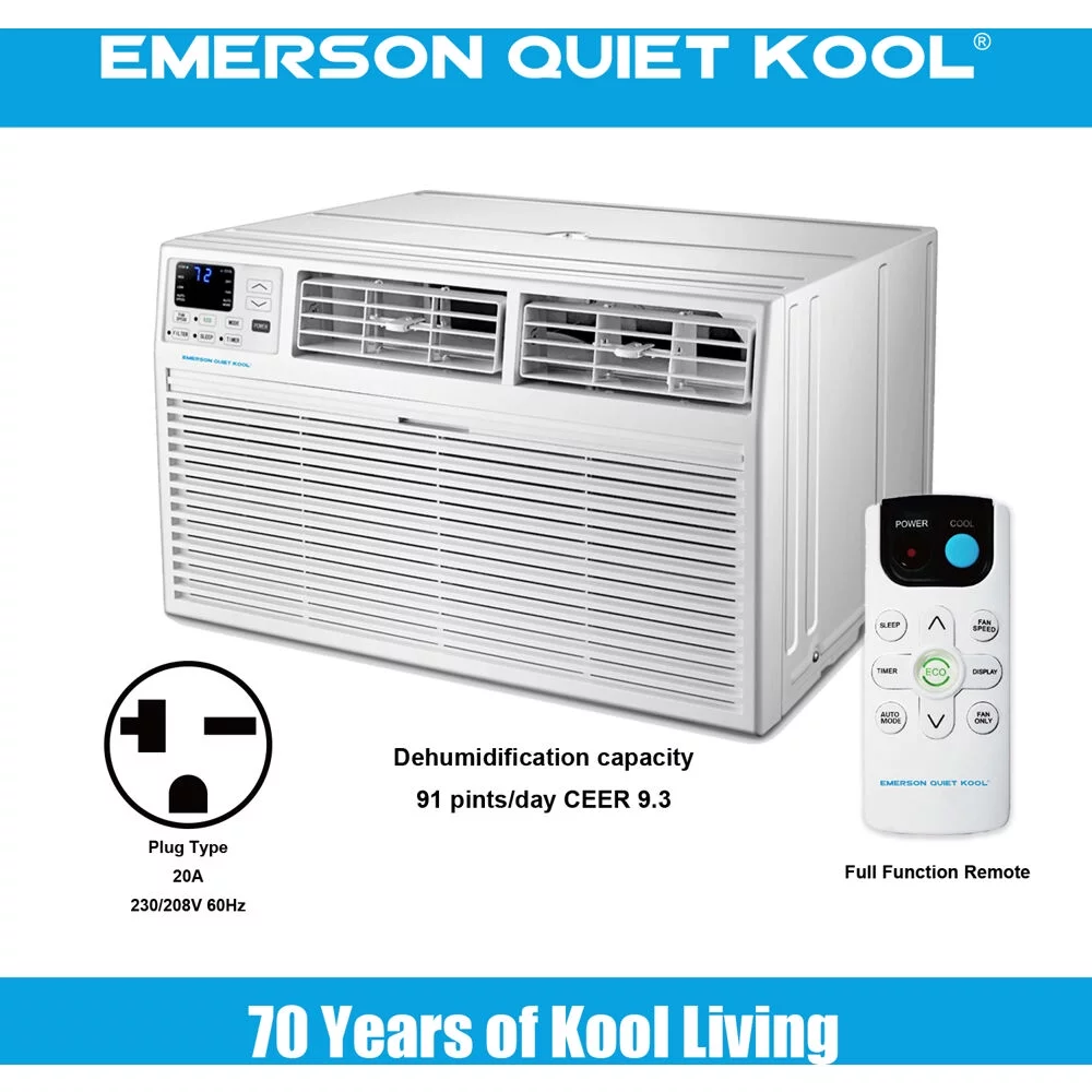 Emerson Quiet Kool 230V 14,000 BTU Through-the-Wall Air Conditioner with Remote Control