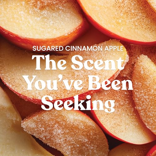 Yankee Candle Sugared Cinnamon Apple, Scented Candle, 22oz Large Jar with up to 150 Hour Burn Time, Giftable