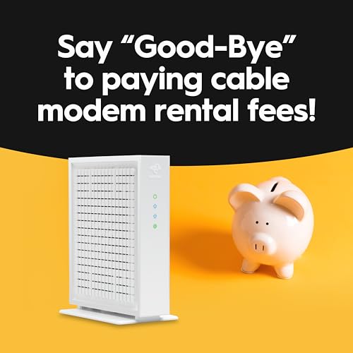 Hitron CODA56 Multi-Gigabit DOCSIS 3.1 Modem | 2.5 Gbps Max Internet Speeds | Certified with Xfinity, Charter Spectrum, Cox | 10x Faster Than DOCSIS 3.0 | 2.5 Gbps Ethernet Cable Modem ONLY