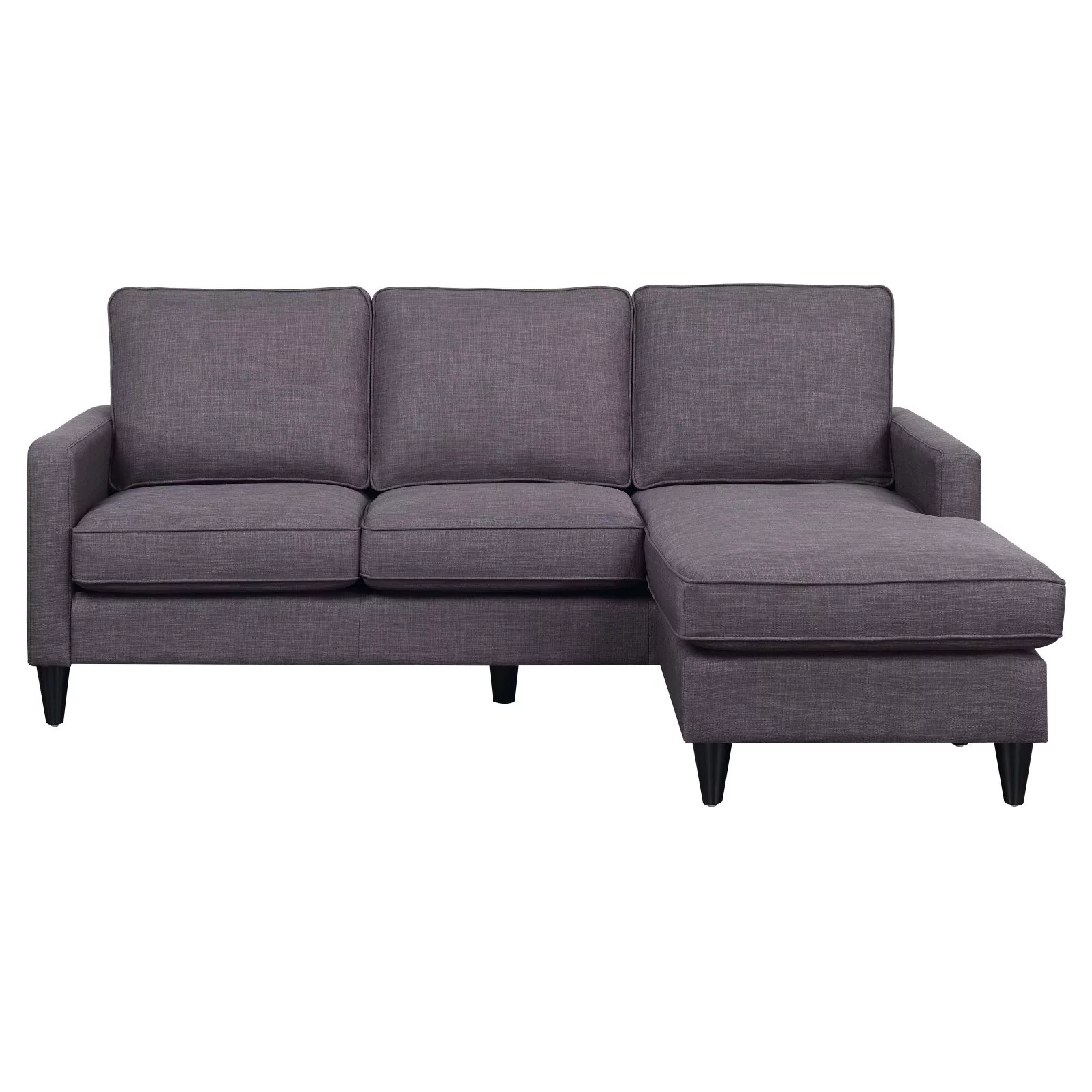 Picket House Furnishings Nori Reversible Chaise Sectional in Charcoal