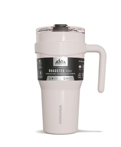 Hydrapeak Roadster 40oz Stainless Steel Tumbler Double Wall Vacuum Insulated Water Bottle With Handle And 2 in 1 Straw Lid (Aqua)