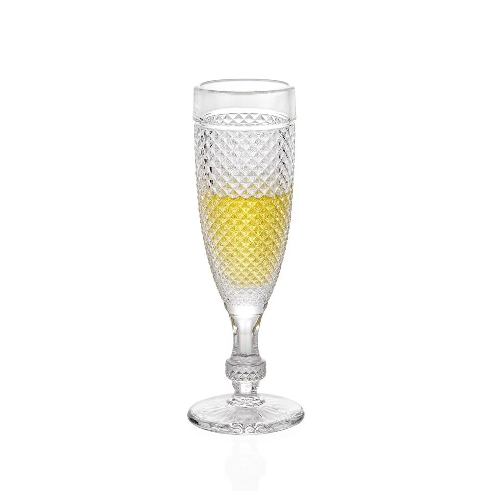 Chroma Clear Champagne Flutes Glass (5.1 oz. set of 6)