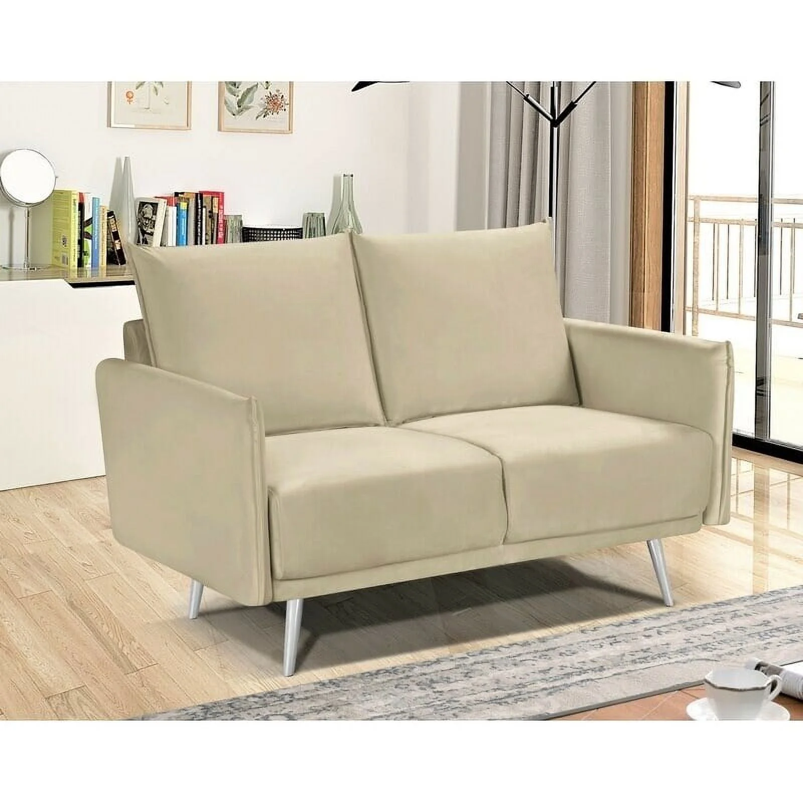 US Pride Furniture Mylinda Super Loveseat Cream