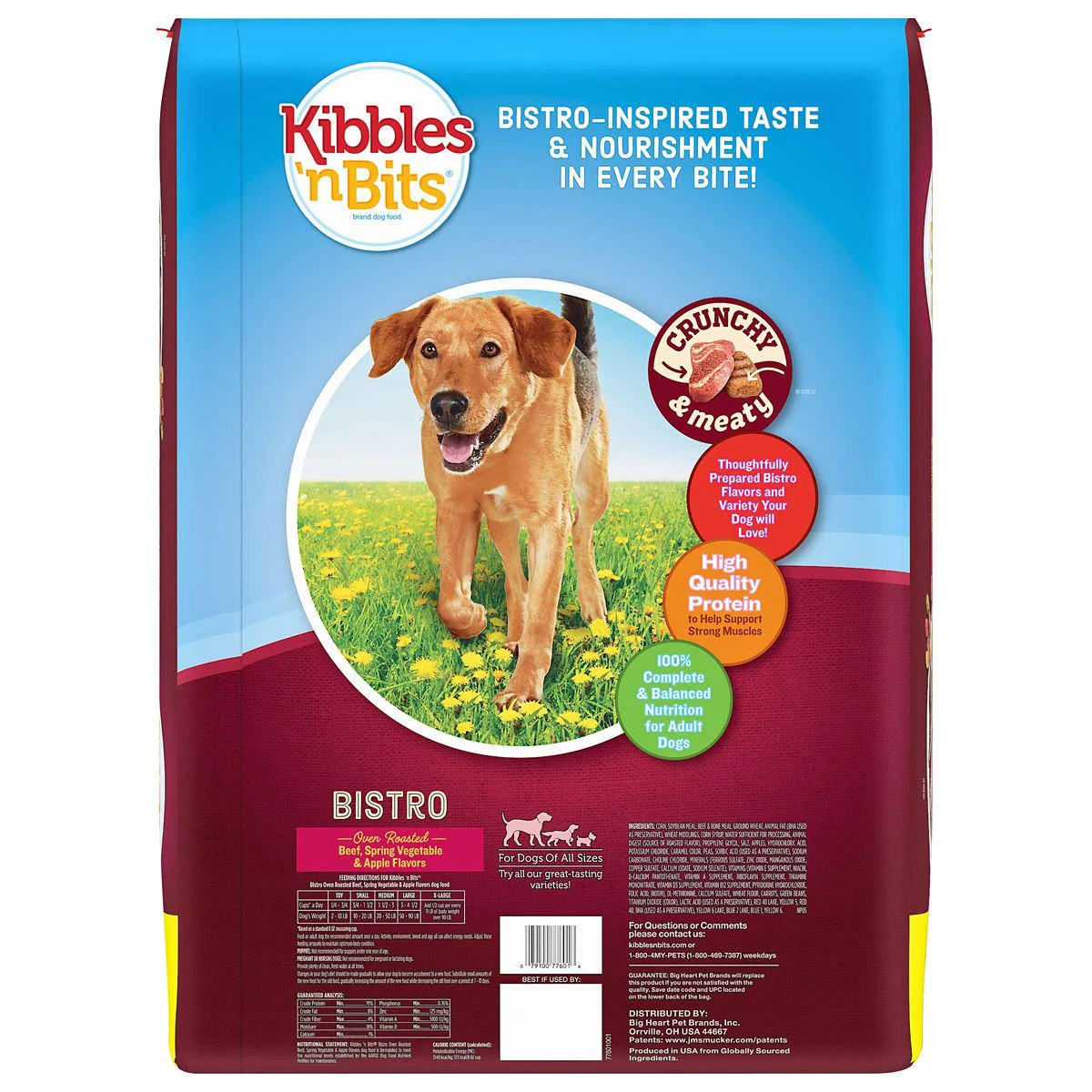 Kibbles 'n Bits Bistro Adult Oven-Roasted Beef Recipe Dry Dog Food