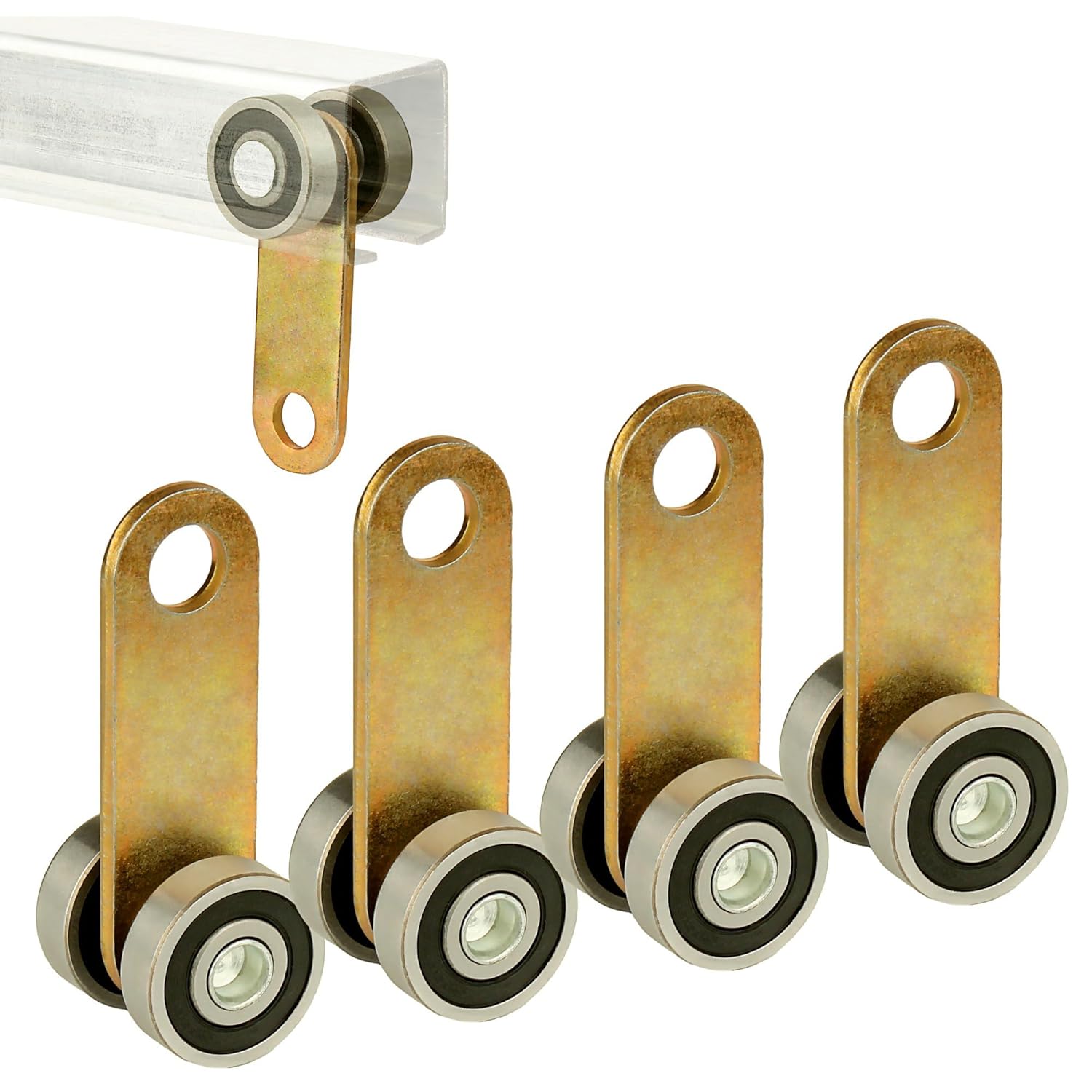 2 Wheel Trolley Assembly Roller,Unistrut Trolley Roller Two Bearing Trolley Assembly for Use with 1-5/8