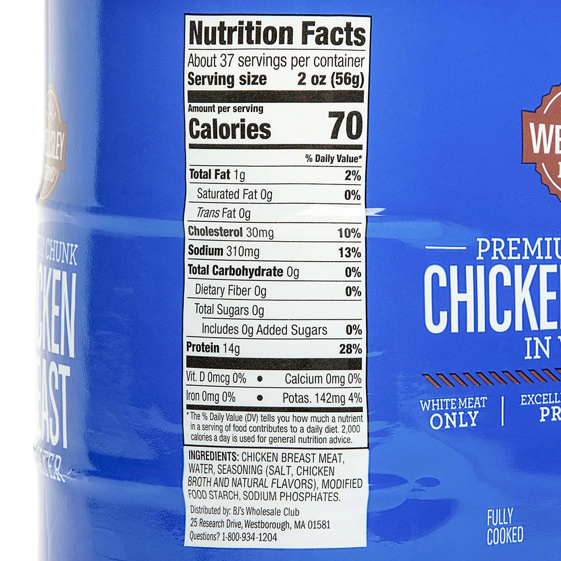 Wellsley Farms Chunk Chicken Breast in Water 6 Ct. 12.5 oz.-Canned & Jarred Meats