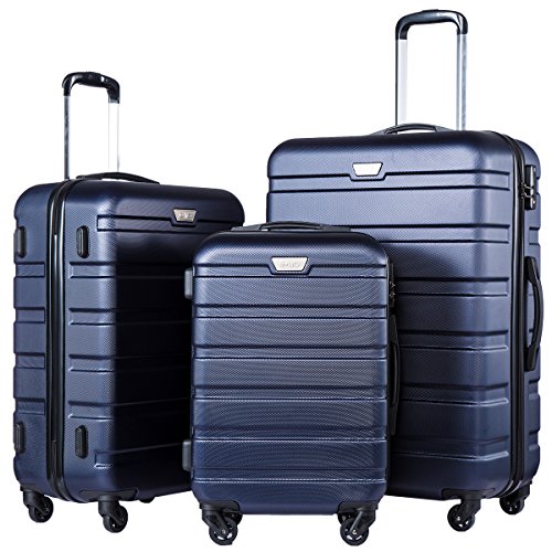 Coolife Luggage 4 Piece Set Suitcase Spinner Hardshell Lightweight TSA Lock