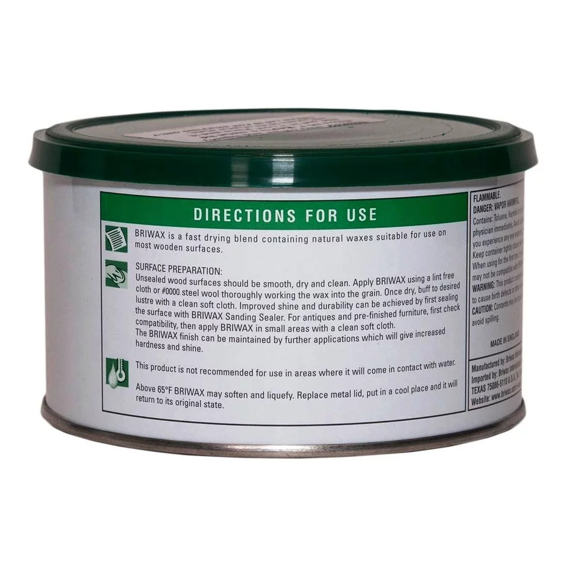 Briwax Furniture Wax Polish, Cleans, Stains, and Polishes, Rustic Pine, 7 Pounds