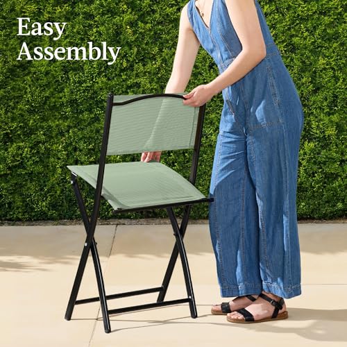 Best Choice Products 3-Piece Patio Bistro Dining Furniture Set w/Glass Tabletop, 2 Folding Chairs, Steel Frame, Polyester Fabric - Gray