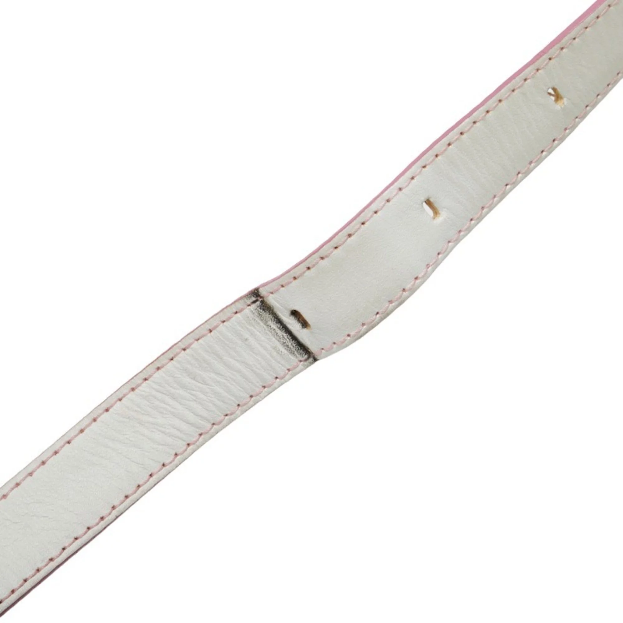 Pre-Owned Loewe Anagram shoulder bag 090401 pink white canvas leather ladies LOEWE (Fair)