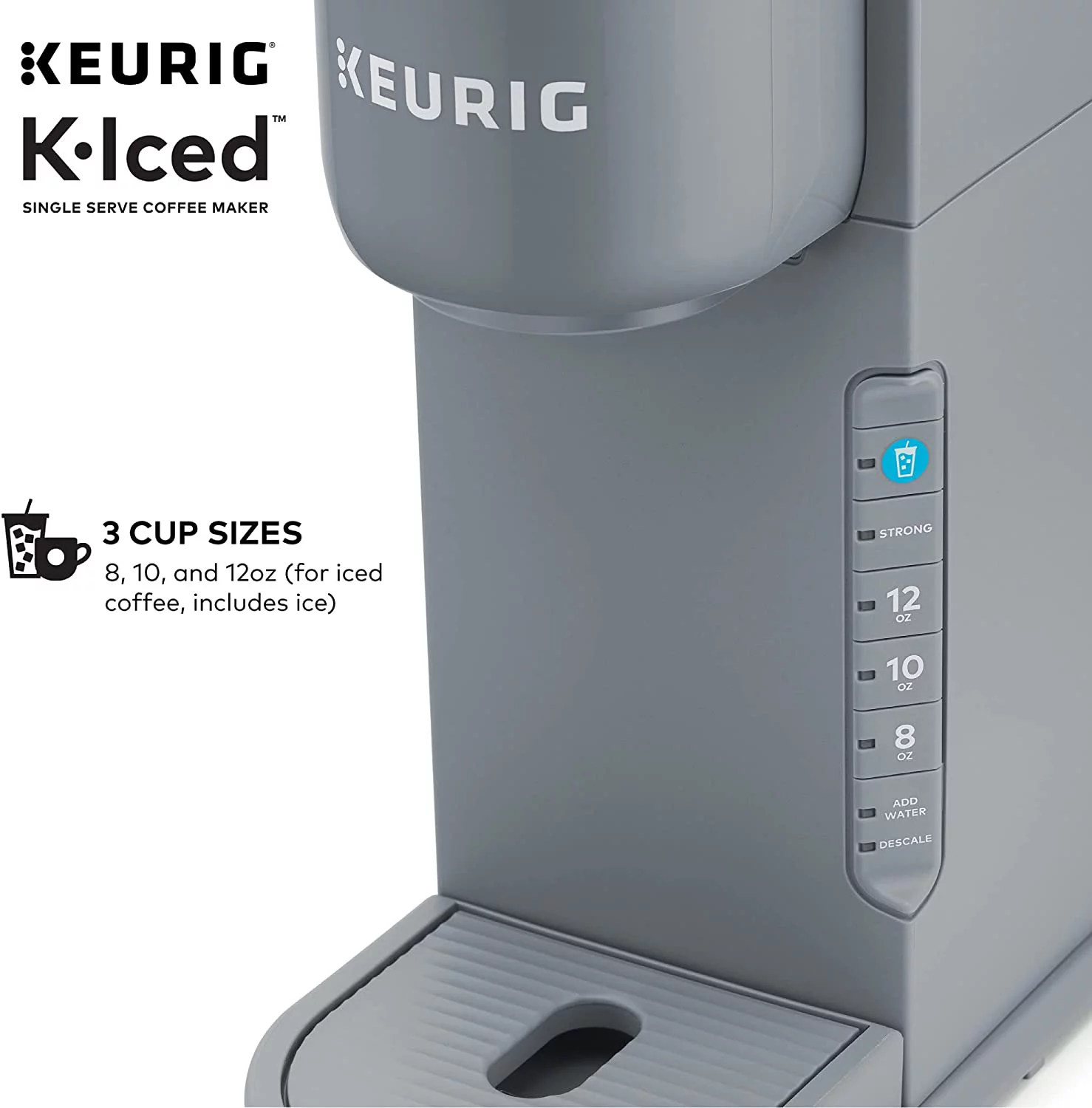 Keurig K-Iced Single Serve Coffee Maker, Gray