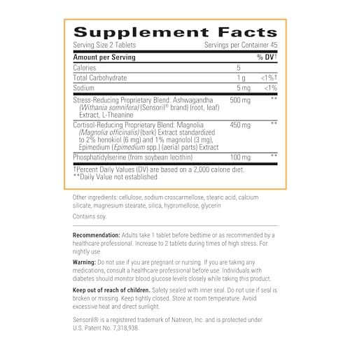 Integrative Therapeutics - Cortisol Manager - Supplement with Ashwagandha and L-Theanine - Supports Relaxation & Calm to Support Restful Sleep* - 30 Tablets