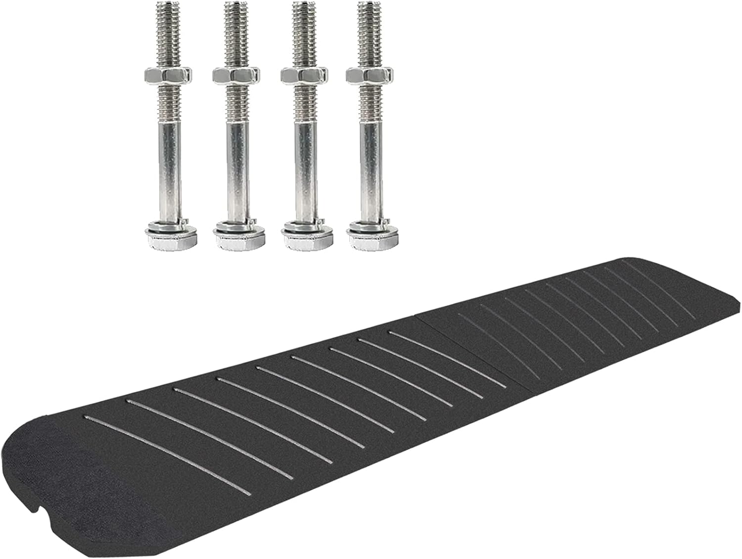 VEVOR Curb Ramp, 2 Pack Rubber Driveway Ramps, Heavy Duty 32000 lbs Weight Capacity Threshold Ramp, 2.6 inch High Curbside Bridge Ramps for Loading Dock Garage Sidewalk, Expandable Full Ramp Set