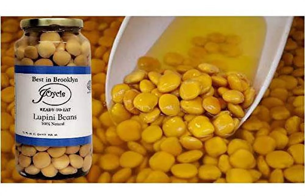 Joycie Ready To Eat Lupini Beans 32 OZ Jar Pack of 6 Healthy Snack 32 oz. Jar  Made in USA  All Natural  Non GMO  Fresh Harvest Keto, Plant Based, Mediterranean Diet I Non-GMO, Gluten-Free,...