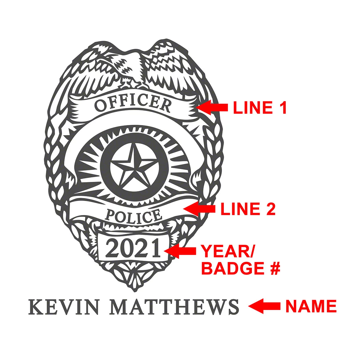 Police Badge Personalized .30 Cal Ammo Can and Pint Glasses Gift Set