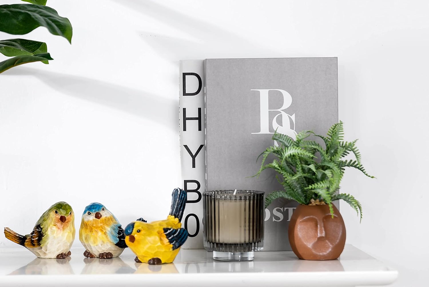 TERESA'S COLLECTIONS Bird Garden Decor Outdoor Statues Figurines, Set of 3 Birds Garden Statues Indoor Outdoor Decor Resin Lawn Ornaments Gifts for Christmas Housewarming Home Window Yard Patio