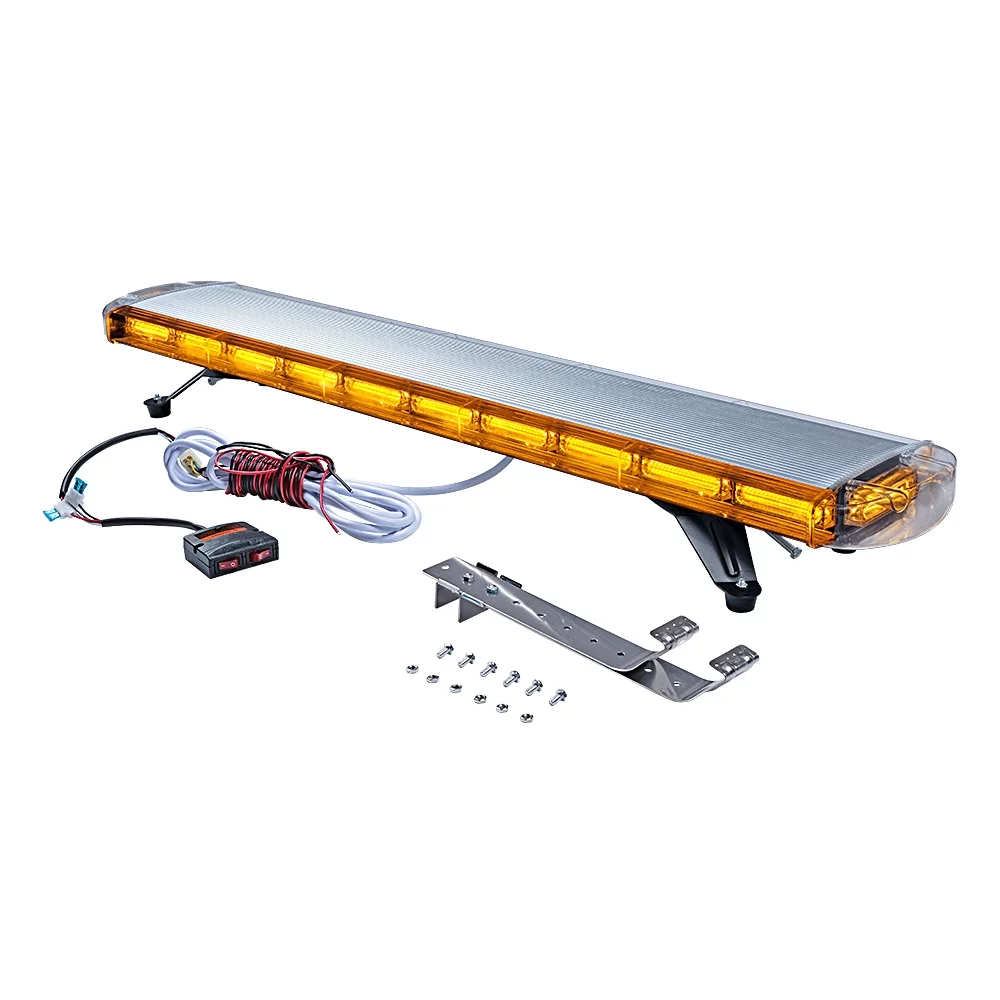 Astra Depot 47 Inch 330W COB Amber LED Emergency Hazard Warning Strobe Flashing Light Bar for Tow Truck Vehicles Roof Top Mount