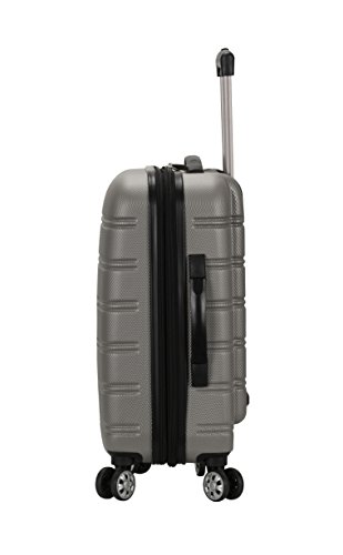 Rockland Melbourne Hardside Expandable Luggage with Spinner Wheels, 2TONEBLUE, 2 Piece (20/28)
