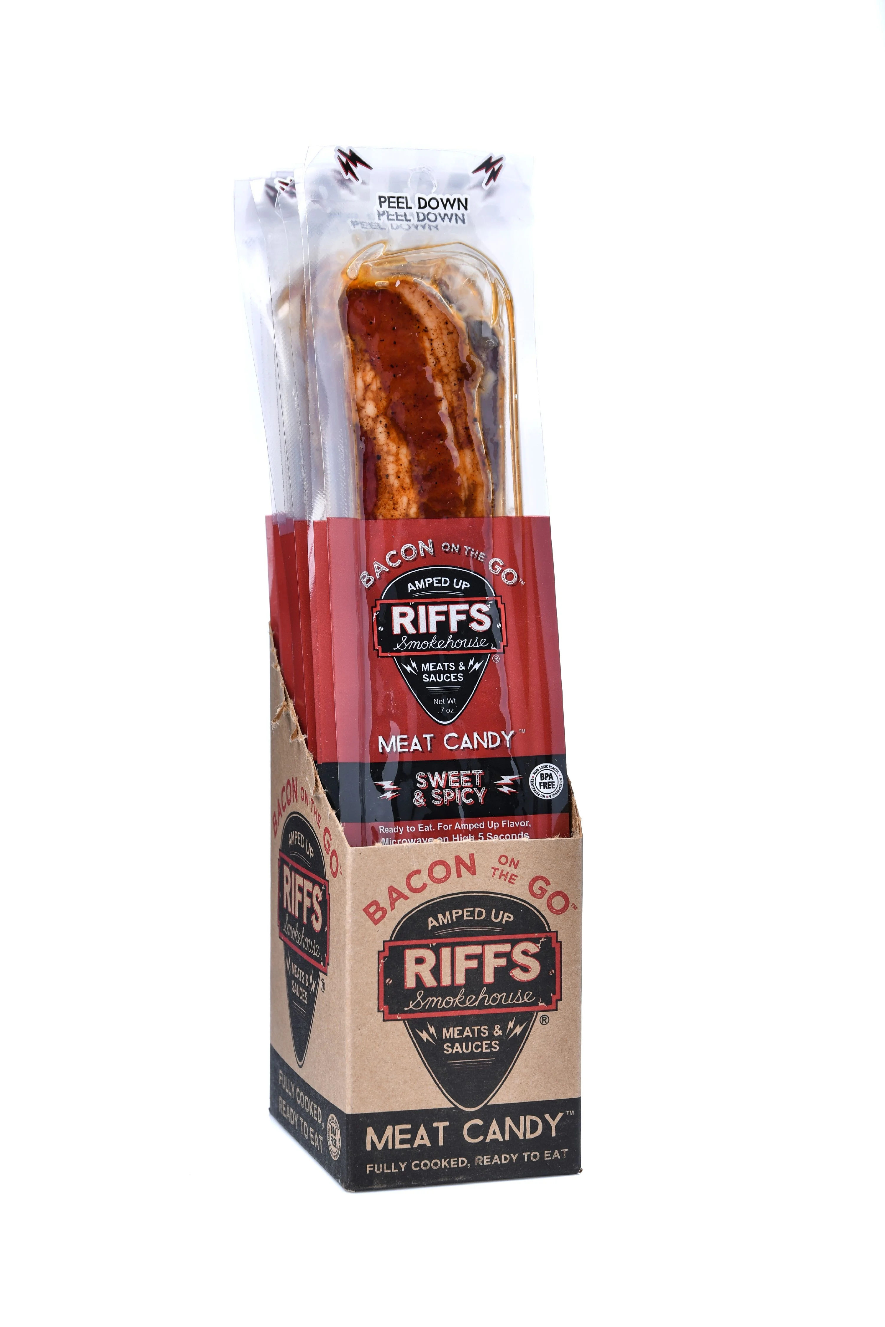 Riffs Bacon on the Go, Sweet and Spicy, 1oz, 12Ct
