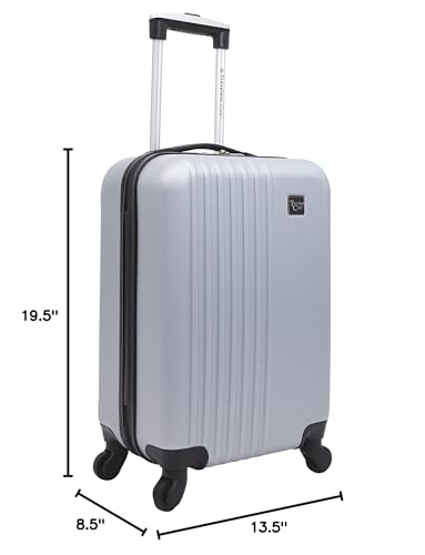 Travelers Club Cosmo Hardside Spinner Luggage, Navy Blue, Carry-On 20-Inch